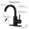 ChicFurnit Bathroom Sink Faucet Single Hole Single Handle Faucet for Modern Bathrooms, Black, 12.99"*8.66"*3.54" - 4 of 4