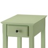 Acme Furniture 13" Bertie Accent Table Light Green Finish: Wood Composite, Beveled Edges, Drawer Storage, No Assembly Required - 2 of 4