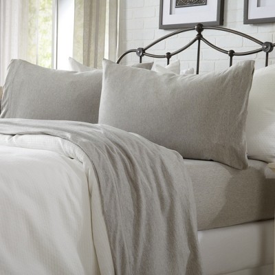 Ultra-Soft Cotton Heathered Melange Jersey Knit Sheet Set - Great Bay Home