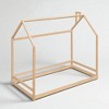 Twin Size House Bed Frame for Kids with Roof Design, Playhouse Style, Solid Pine Wood, No Slats, Requires Box Spring - 4 of 4