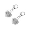Unique Bargains Letter Heart Beaded Shoelace Charms Silver Tone 1 Pair - 4 of 4