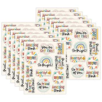 Carson Dellosa Education We Belong Motivators Shape Stickers, 72 Per Pack, 12 Packs