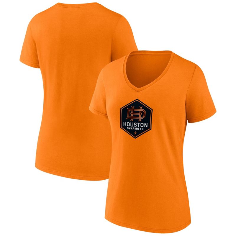 MLS Houston Dynamo Women&#39;s V-Neck Top Ranking T-Shirt, 1 of 4