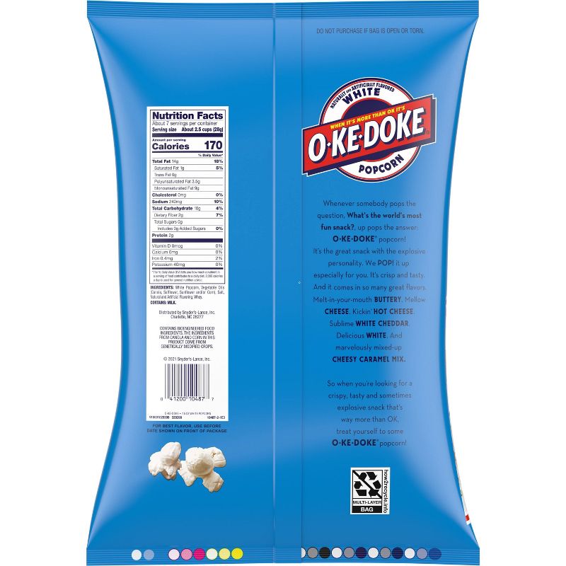 O-Ke-Doke Popcorn White Popcorn - 7.5oz, 2 of 7