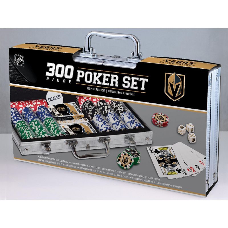 MasterPieces 300 Piece Poker Chip Set - NHL Vegas Golden Knights, 1 of 9