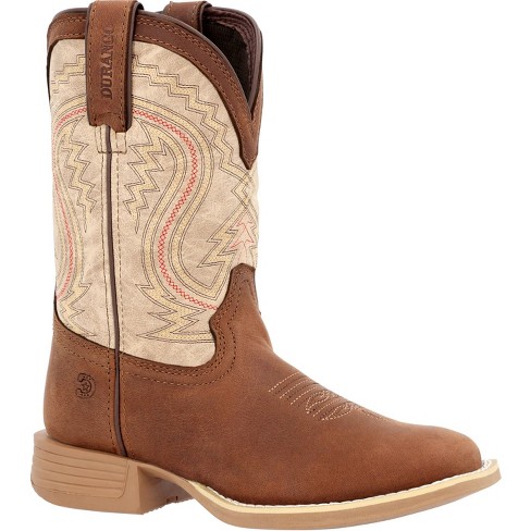 Kids Brown Durango® Lil' Rebel Pro™ Big Kids' Coffee and Bone Western Boot Size 5 - image 1 of 4