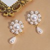 SOHI Women's Pearl White Party Drop Earrings - 2 of 4