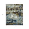 HomeRoots 8' X 10' Blue Abstract Hand Knotted Area Rug - 3 of 4