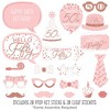 Big Dot of Happiness 50th Pink Rose Gold Birthday - Happy Birthday Party Photo Booth Props Kit - 20 Count - 2 of 4