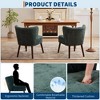 Modern Accent Living Room Chairs, Accent Chairs for Living Room, Upholstered Side Chair with Lounge Seat and Wood Legs for Dining Living Room Vanity - 3 of 4