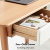Okak 47.2IN Minimalism Solid Wood Computer Desk, Standing Desk with 2 Drawers, Office Desk for Living Room, Reading Room, Study, Natural - 4 of 4