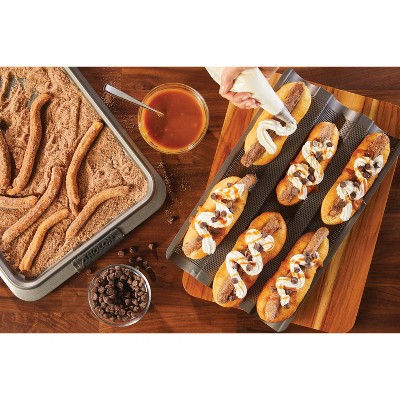 Graphite Steel Non-Stick 3-Channel Baguette Tray