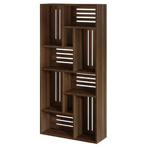 Resenkos Entryway Table, Console Sofa Table,70.9" Console Table, 3-Tier Entryway Table Sofa Table with Storage Shelves Brown - 1 of 4