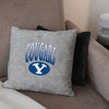 NCAA BYU Cougars 16" Heather Gray Sweatshirt Pillow - 3 of 4