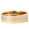 Pompeii3 Mens Gold Plain Two Tone Comfort Fit Wedding Band 14K - 3 of 4