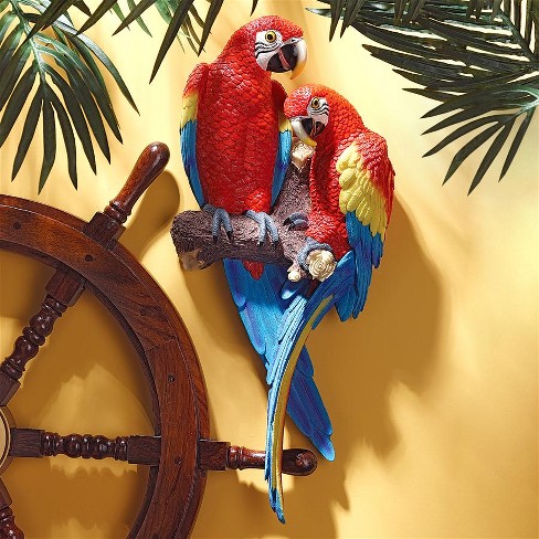 Design Toscano Tropical Scarlet Macaws Wall Sculpture - image 1 of 4