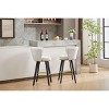 COWLOWN Set of 2 Premium Swivel Bar Stools, Mid-Century Modern Counter Stools with Velvet Upholstery & Gold Footrests - 4 of 4