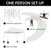 10x10ft Pop Up Canopy Tent, 1-Person Setup Instant Tent, Portable Silver Coated Outdoor Patio Canopies w/Wheeled Bag - 3 of 4