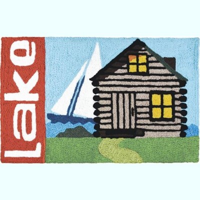Jellybean Lake Cabin Rug – Rustic Indoor & Outdoor Accent Mat 20"X 30"