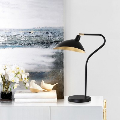 Giselle 30 Inch Black Adjustable Metal Table Lamp