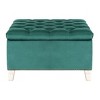 WestinTrends Square Velvet Tufted Storage Ottoman for Living Room Bedroom - 3 of 4