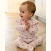MiniMoi Baby and Toddler Girls Cotton Rich Ruffle-Sleeve Floral Footie - 2 of 4