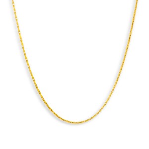EVRY JEWELS WATERPROOF Gold or Silver Plated Dainty Chain Link Necklace - 1 of 2