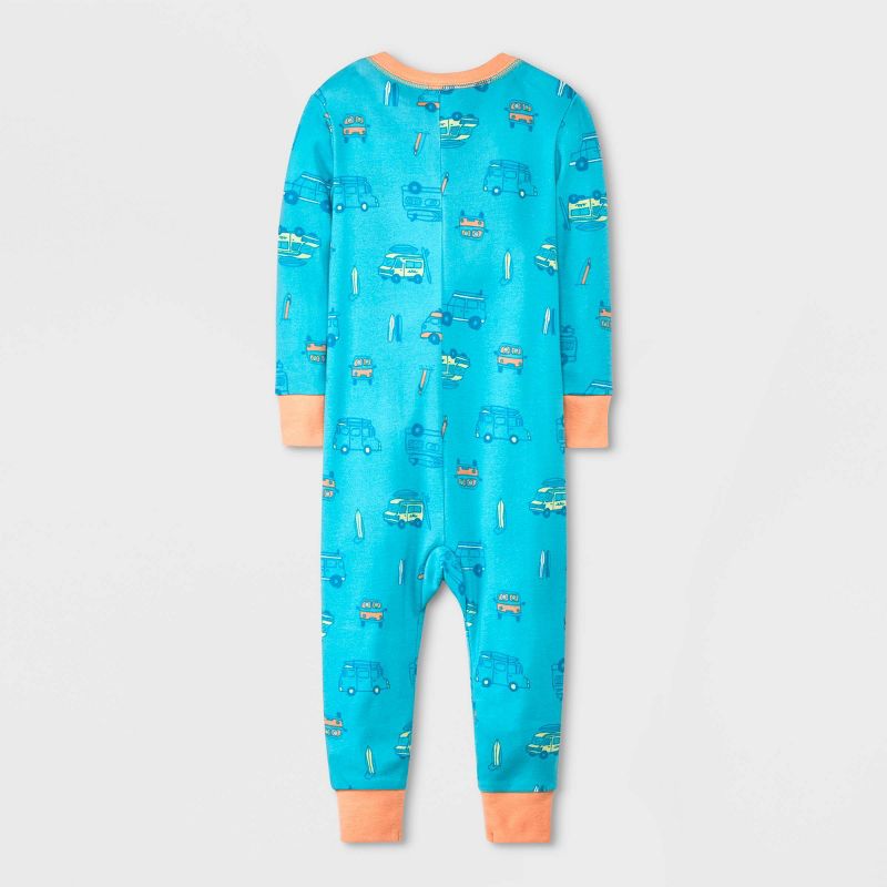 Baby Boys&#39; 2pk Cars &#38; Palm Tree Printed Union Suits - Cat &#38; Jack&#8482; Green, 3 of 5