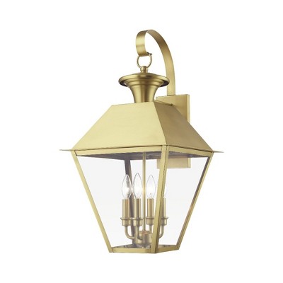 Livex Lighting Wentworth 4 - Light Wall Light in  Natural Brass