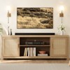 Whizmax Rattan TV Stand for 65 inch TV, Boho Entertainment Center with 2 Rattan Doors, Modern Media TV Console for Living Room Bedroom, Natural Oak - 2 of 4