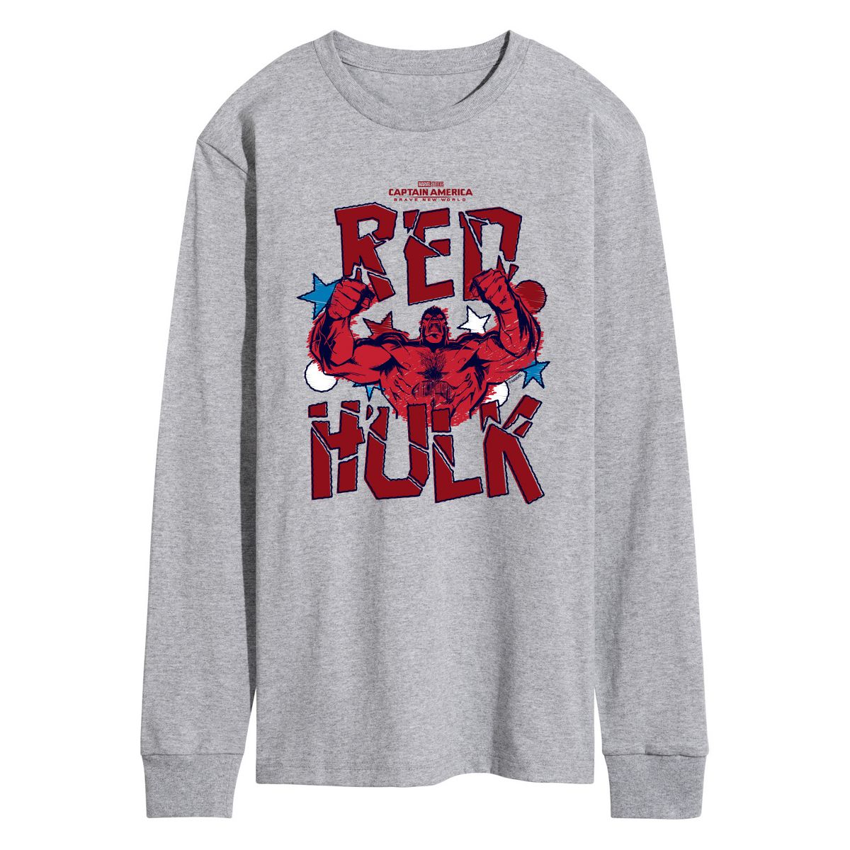 Men's - Marvel - Captain America Scribble Red Hulk Long Sleeve Graphic T-Shirt