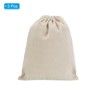 Unique Bargains Cotton Linen Money Sacks Bag Gift Bag with Drawstring 3 Pcs - 3 of 4
