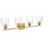 Elegant Lighting Harris 4 light Brass and Clear Bath Sconce - 4 of 4