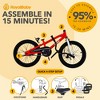 RoyalBaby Freestyle Outdoor Kid's Sporty Bicycle with Kickstand, 18 Inch, Red - 2 of 4