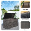 Moda Furnishings 260 Gallon Patio Outdoor Wicker Steel Storage Deck Box - 4 of 4