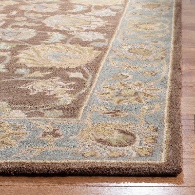 Heritage 2' x 3' Brown and Blue Hand-Tufted Wool Area Rug
