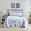 Flora Reversible Quilt Set Blue - Laura Ashley - image 2 of 4