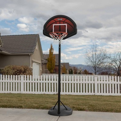 Adjustable Black Steel Portable Youth Basketball Hoop with 32" Backboard