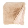 Saro Lifestyle Warm Embrace Faux Rabbit Fur Throw, 50"x60", Beige - 2 of 3