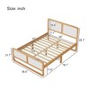ALEXOUN Modern Style Solid Wood Platform Bed with Headboard and Slats Support for Kids,Teens,Adults,No Need Box Spring,Walnut and White - 3 of 4