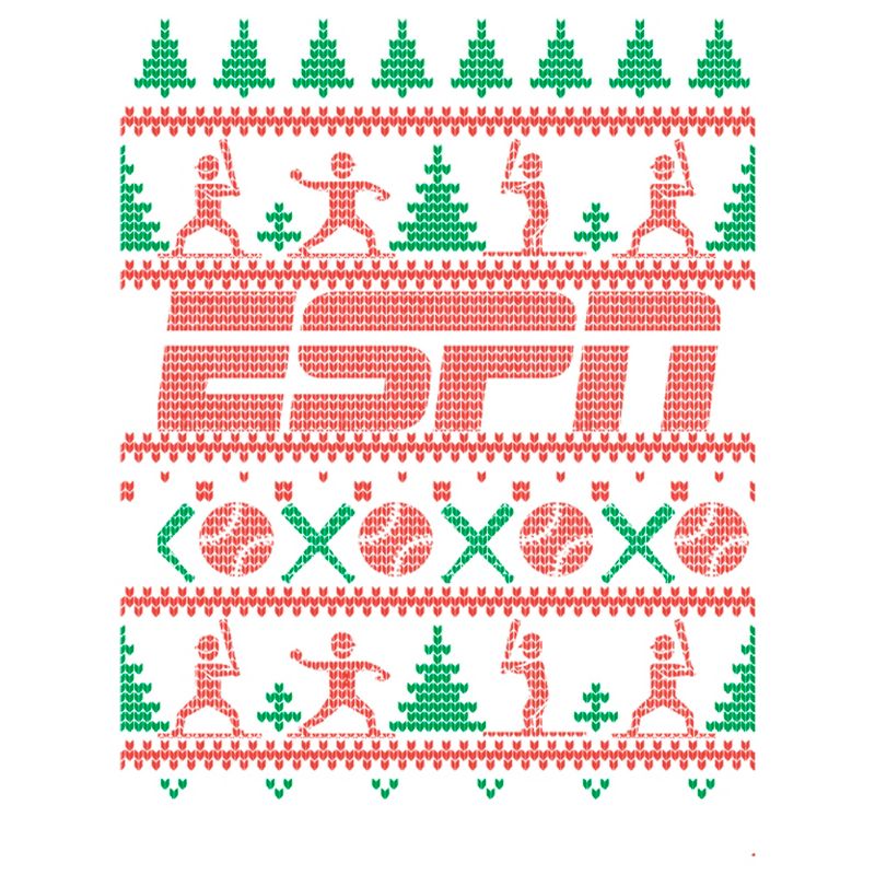 Men's ESPN Baseball Christmas Sweater T-Shirt, 2 of 6