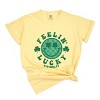 S.W.Smiley Feelin Lucky Checkered Smiley Face  - Women's Garment Dyed Graphic T-Shirt - 3 of 4
