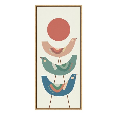 18" x 40" Sylvie Under the Sun by Rachel Lee of My Dream Wall Framed Wall Canvas Natural - Kate & Laurel All Things Decor