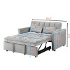 Daybed Sofa,Modern Velvet Daybed Sofa With Adjustable Back And Pillows,Convertible Sofa Bed,Daybed Sofa For Living Room-Cuddlewood - 4 of 4