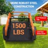 Heavy Duty Steel Dump Carts, 1500 Lbs Capacity, 15 Cu.Ft, Garden Lawn Mower Trailer w/Dual Bearings & All Terrain Pneumatic Tires for ATVs, UTVs - 3 of 4