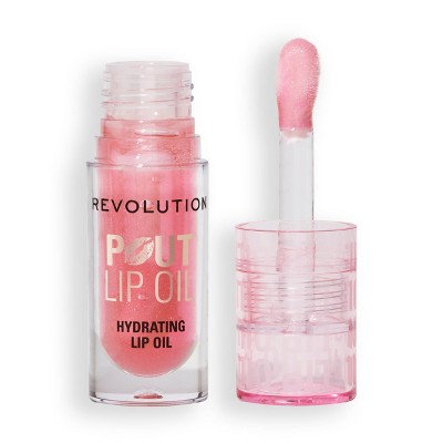 Makeup Revolution Pout Lip Oil - Glam Pink Shimmer - 0.1oz