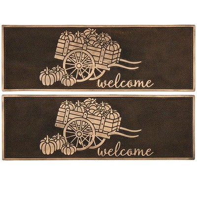 The Lakeside Collection Welcome Wagon Set of 2 Stair Treads or Doormat - Set of 2 Stair Treads