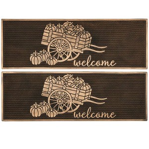 The Lakeside Collection Welcome Wagon Set of 2 Stair Treads or Doormat - Set of 2 Stair Treads - 1 of 3