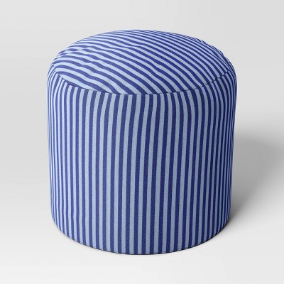 Pouf Striped Blue - Room Essentials™