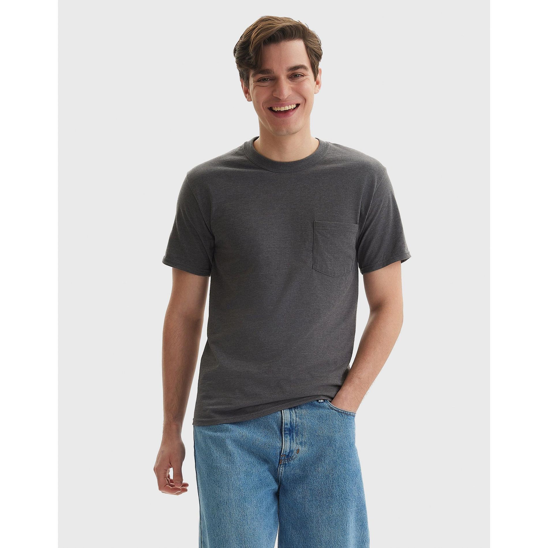 Hanes Beefy-T Unisex Cotton Pocket T-Shirt